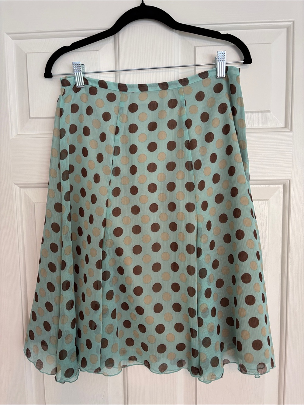 Worthington Mint Green Polka Dot Skater Skirt
